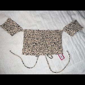 Cheetah print xhilaration bathing suit top